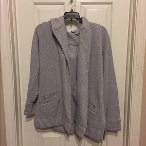 Loft gray sweatshirt cardigan